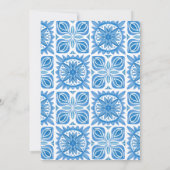 Zeit für Tee Brautparty Blue Lemon Wasserfarbe Einladung (Rückseite)