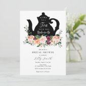 Zeit für Tee-Brautparty Einladung (Stehend Vorderseite)