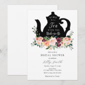 Zeit für Tee-Brautparty Einladung (Vorne/Hinten)