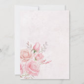 Zeit für Tee Brautparty Elegante Rose Einladung (Rückseite)