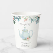 Zeit für Tee-Brautparty-Papieraufnahmen Pappbecher (Vorderseite)