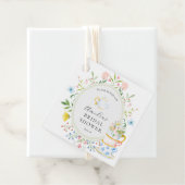 Zeit für Tee Brautparty Whimsical Wildblume Geschenkanhänger (Beispiel)