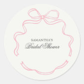 Zeit für Tee-Brautparty-Wildblume Runder Aufkleber (Vorderseite)