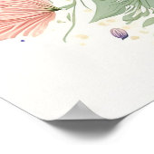 Zeit für Tee-Brautparty-Wildblume Willkommen Poster (Ecke)