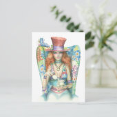 Zeit für Tee, das Mad Hatter Postkarte (Stehend Vorderseite)
