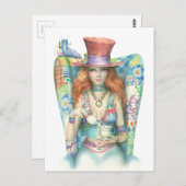 Zeit für Tee, das Mad Hatter Postkarte (Vorne/Hinten)