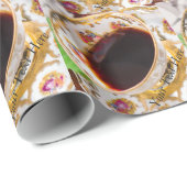Zeit für Tee-Design Geschenkpapier (Rolleneckpunkt)