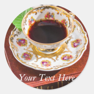 Zeit für Tee-Design Runder Aufkleber