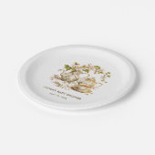 Zeit für Tee / Ein Baby ist das Brechen der Baby-D Pappteller (Schrägansicht)