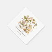 Zeit für Tee / Ein Baby ist das Brechen der Baby-D Serviette (Ecke)