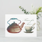 Zeit für Tee-Einladung Einladung (Stehend Vorderseite)