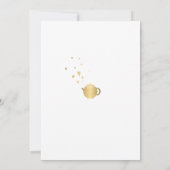 Zeit für Tee Elegante Moderne Gold Rose Kinderdusc Einladung (Rückseite)