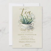 Zeit für Tee - Emerald Lily Valley Brautparty Einladung (Vorderseite)