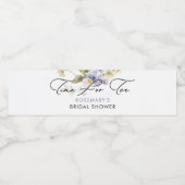 Zeit für Tee-Floral-Brautparty Wasserflaschenetikett (Einzelnes Label)