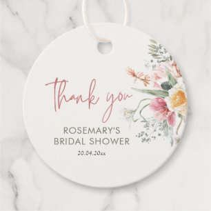 Zeit für Tee floral Vielen Dank Geschenkanhänger