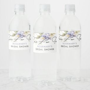 Zeit für Tee Florale Hochzeitsdusche Wasserflaschenetikett