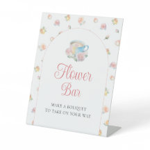 Zeit für Tee Floraler Garten Baby Shower Blumenbar