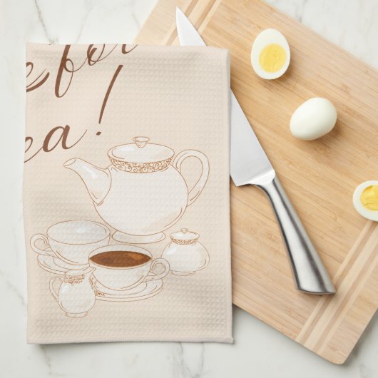 Zeit für Tee Geschirrtuch (Viertel Falte)