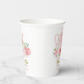 Zeit für Tee | Gilded Pink Brautparty Pappbecher (Rechts)