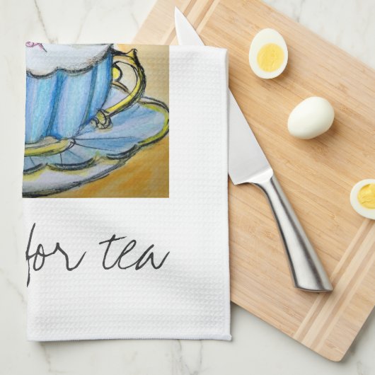 Zeit für Tee Handtuch (Viertel Falte)