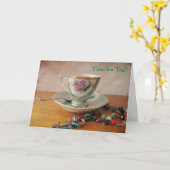 Zeit für Tee? Karte (Gelbe Blume)