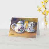 Zeit für Tee Karte (Gelbe Blume)