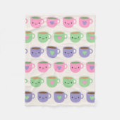 Zeit für Tee - Kawaii Cup of Tea Fleecedecke (Vorderseite)