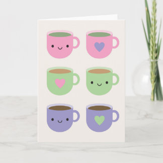 Zeit für Tee - Kawaii Cup of Tea Karte