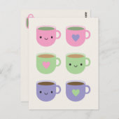 Zeit für Tee - Kawaii Cup of Tea Postkarte (Vorne/Hinten)