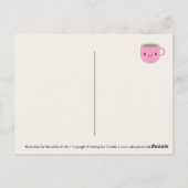 Zeit für Tee - Kawaii Cup of Tea Postkarte (Rückseite)