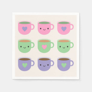 Zeit für Tee - Kawaii Cup of Tea Serviette