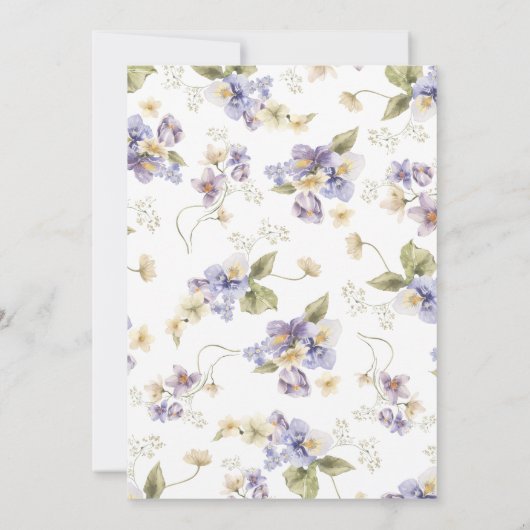 Zeit für Tee Lila Brautparty Einladung (Rückseite)