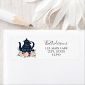 Zeit für Tee mit dem Bride-Rücksendeadresse-Label (Insitu)