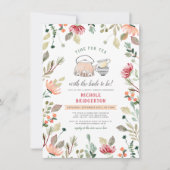 Zeit für Tee mit der Braut | BRAUTPARTY Einladung (Vorderseite)