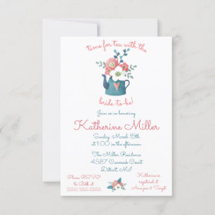 Zeit für Tee mit der Braut!  Dusche Einladung