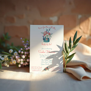 Zeit für Tee mit der Braut!  Dusche Einladung