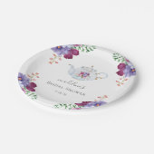 Zeit für Tee mit der Braut zum Brautparty Pappteller (Schrägansicht)