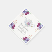 Zeit für Tee mit der Braut zum Brautparty Serviette (Ecke)