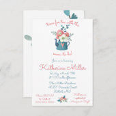 Zeit für Tee mit der Mama zu sein! Dusche Einladung (Vorne/Hinten)