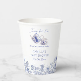 Zeit für Tee mit der Mami, um Toildusche zu sein Pappbecher