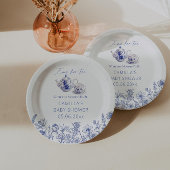 Zeit für Tee mit der Mami, um Toildusche zu sein Pappteller