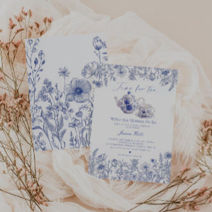 Zeit für Tee mit der Mommy To Be Toile Dusche Einladung