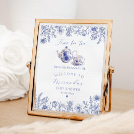 Zeit für Tee mit der Mommy Toile Willkommen Poster