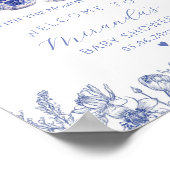 Zeit für Tee mit der Mommy Toile Willkommen Poster (Ecke)