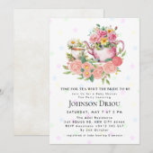 ZEIT FÜR TEE MIT DER Party-Baby-Shower-Einladung Einladung (Vorne/Hinten)