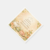 Zeit für Tee mit der werdenden Mutter Baby Shower Serviette (Ecke)