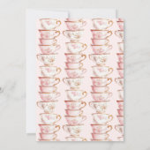 Zeit für Tee Pink Chinoiserie Brautparty Party Einladung (Rückseite)