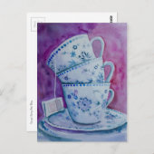 Zeit für Tee Postkarte (Vorne/Hinten)