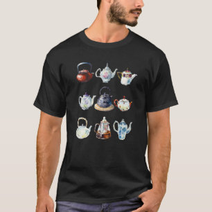 Zeit für Tee-Pot-Sammlung für Tea-Teekocher T-Shirt