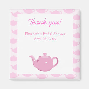 Zeit für Tee-Rosa-Teekanne-Bevorzugungs-Magneten Magnet